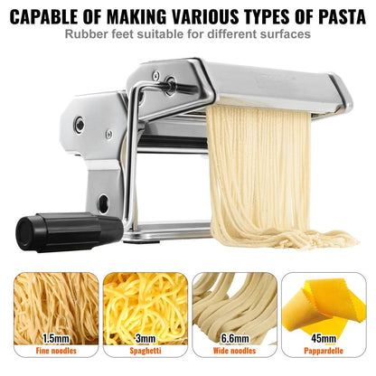 Manual Stainless Steel Pasta Maker Machine Set by HitMyNeed