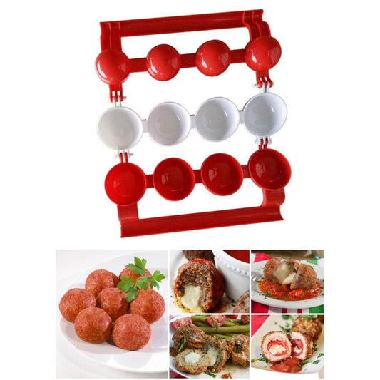 Manual Stuffed Meatball Maker, 4-Cavity Mold by HitMyNeed