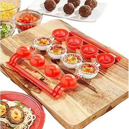 Manual Stuffed Meatball Maker, 4-Cavity Mold by HitMyNeed