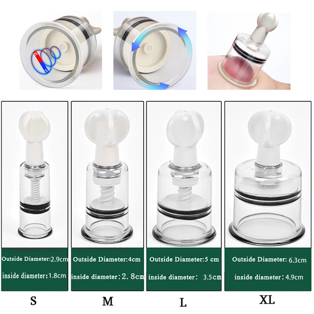 Manual Vacuum Cupping Set with Rotating Suction Cups by HitMyNeed