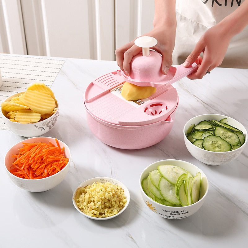 Manual Vegetable Chopper and Salad Shredder Set by HitMyNeed