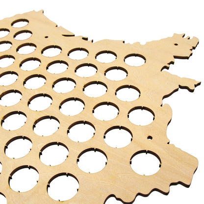 Map of France Wooden Beer Cap Display Board by HitMyNeed
