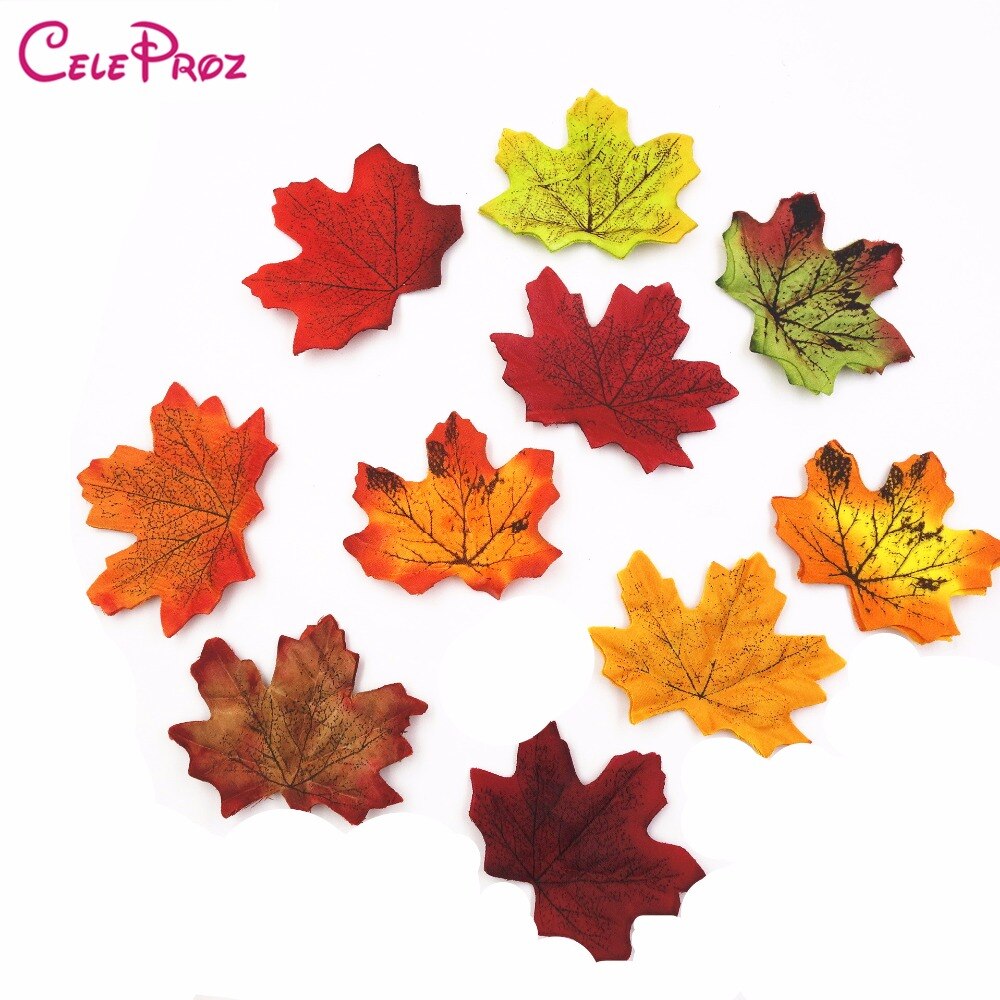 Maple Leaf Cloth Fake Autumn Leaves (100 Pack) by HitMyNeed