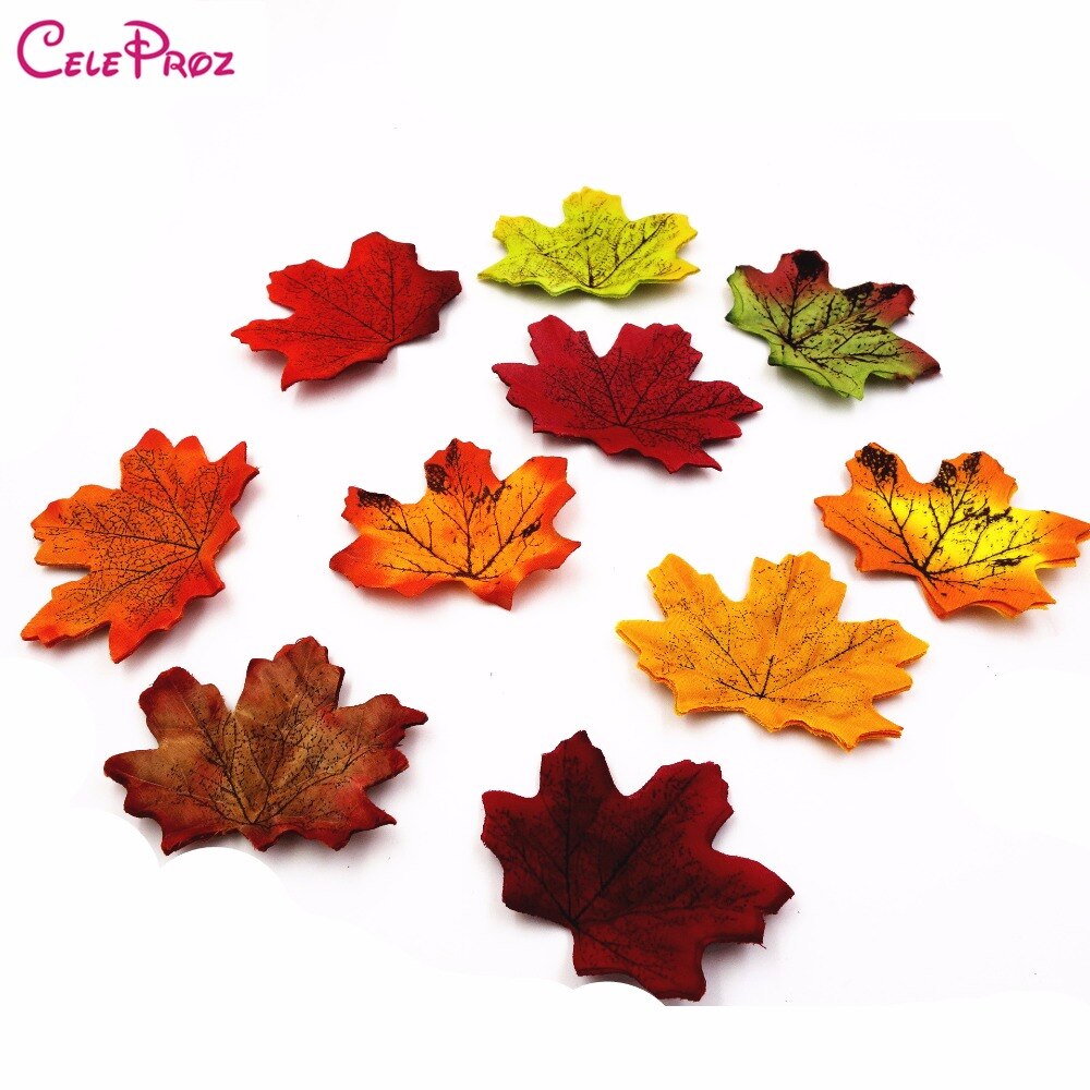 Maple Leaf Cloth Fake Autumn Leaves (100 Pack) by HitMyNeed