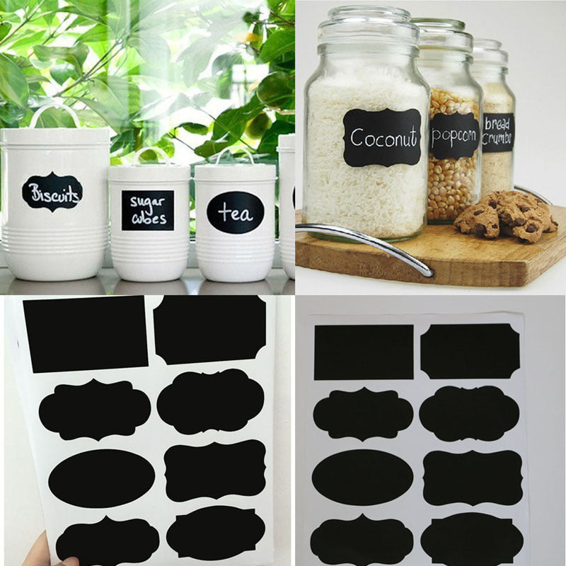 Mason Jar Chalkboard Labels Set of 40 Waterproof by HitMyNeed