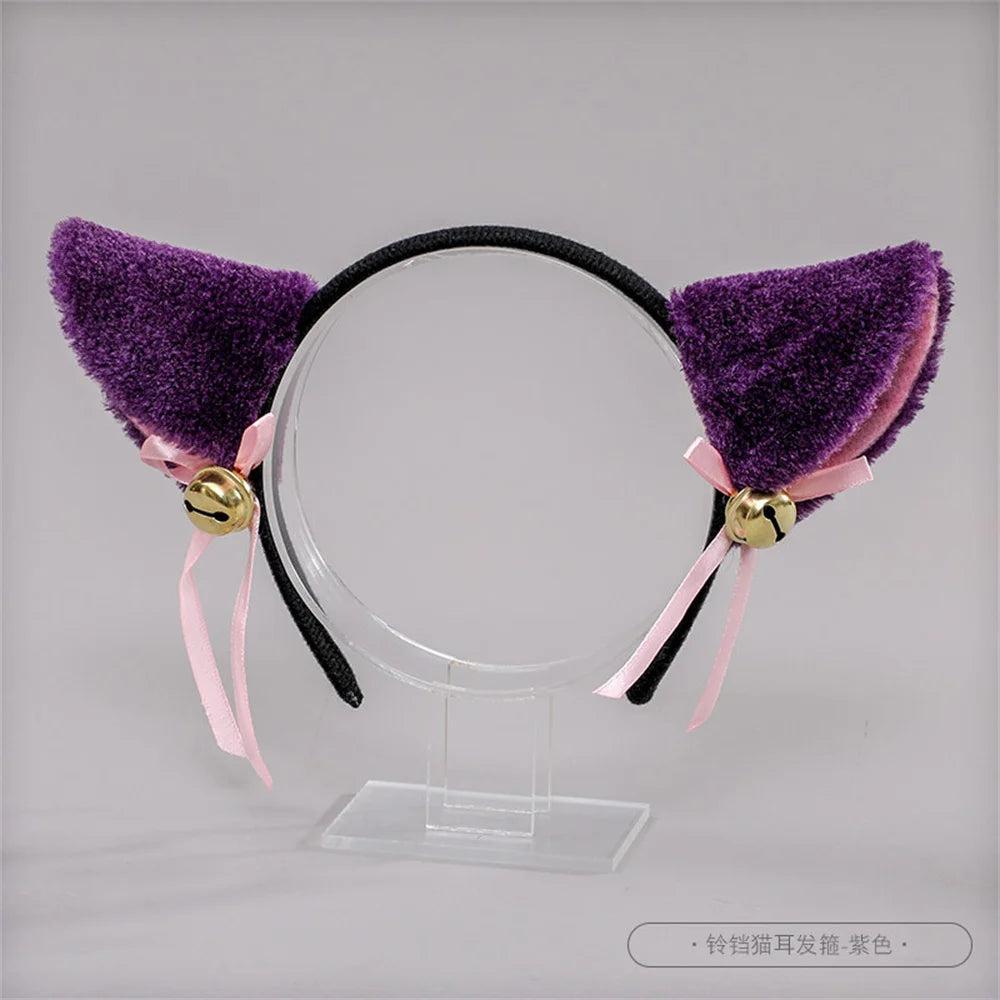 Masquerade Cat Ear Headband with Bell for Cosplay by HitMyNeed