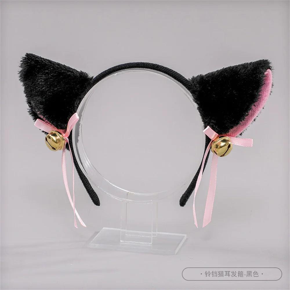 Masquerade Cat Ear Headband with Bell for Cosplay by HitMyNeed