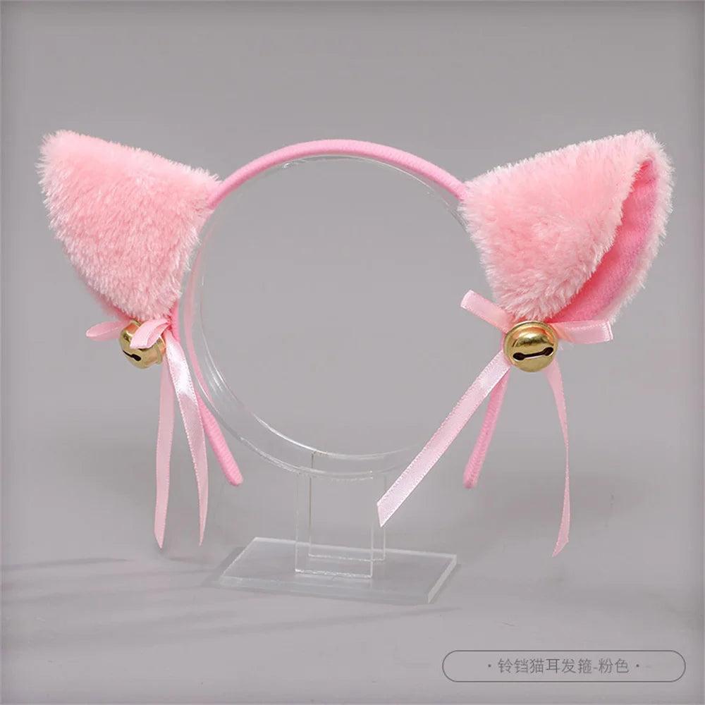 Masquerade Cat Ear Headband with Bell for Cosplay by HitMyNeed