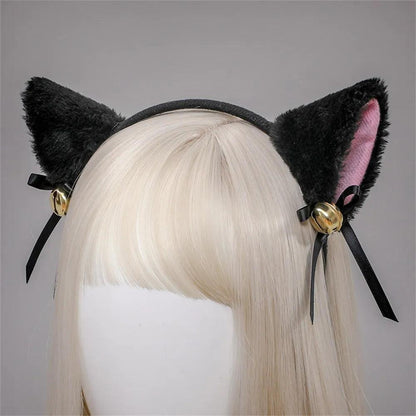 Masquerade Cat Ear Headband with Bell for Cosplay by HitMyNeed
