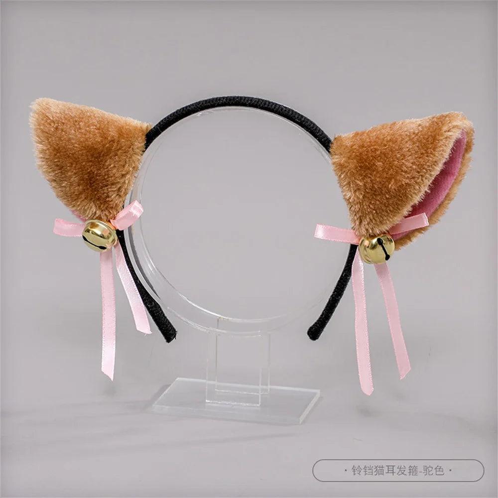 Masquerade Cat Ear Headband with Bell for Cosplay camel by HitMyNeed