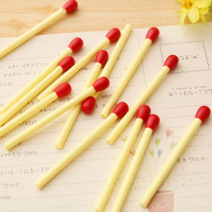 Matchstick Ballpoint Pens Set of 10 - 0.5 mm Blue Ink by HitMyNeed