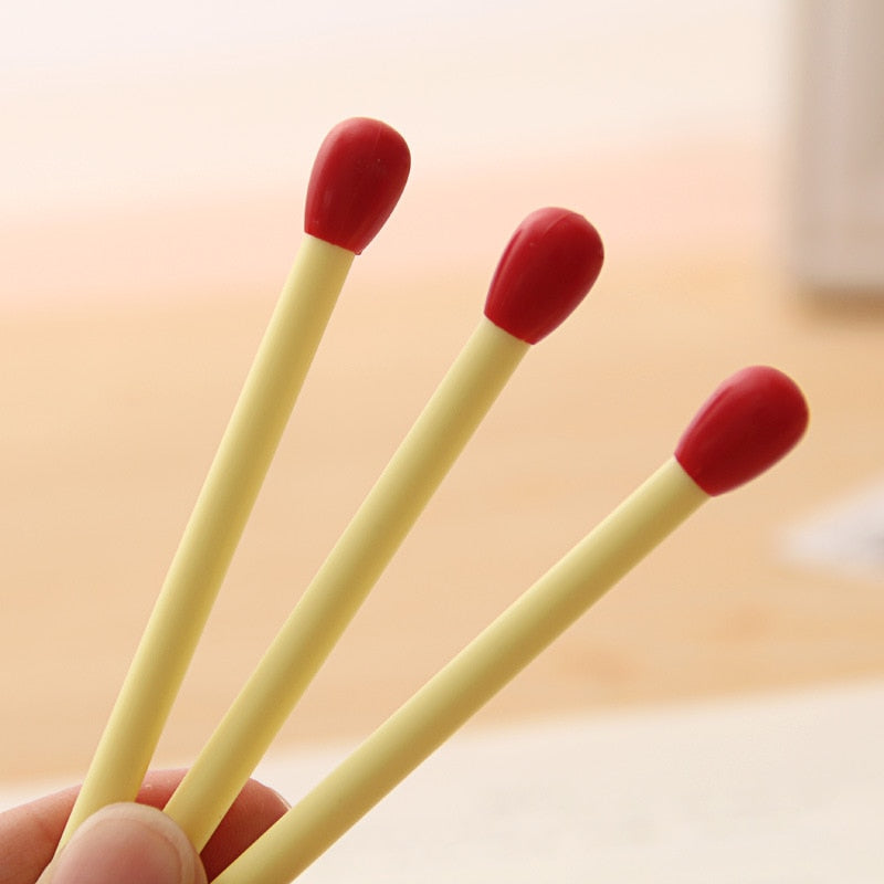 Matchstick Ballpoint Pens Set of 10 - 0.5 mm Blue Ink by HitMyNeed