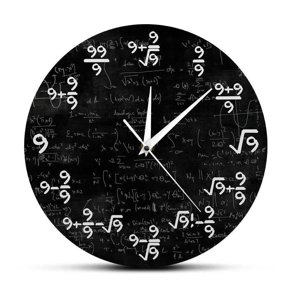 Math Equations Wall Clock for Learning & Décor by HitMyNeed