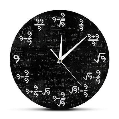 Math Equations Wall Clock for Learning & Décor by HitMyNeed