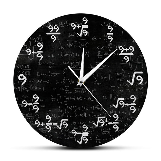 Math Equations Wall Clock for Learning & Décor by HitMyNeed