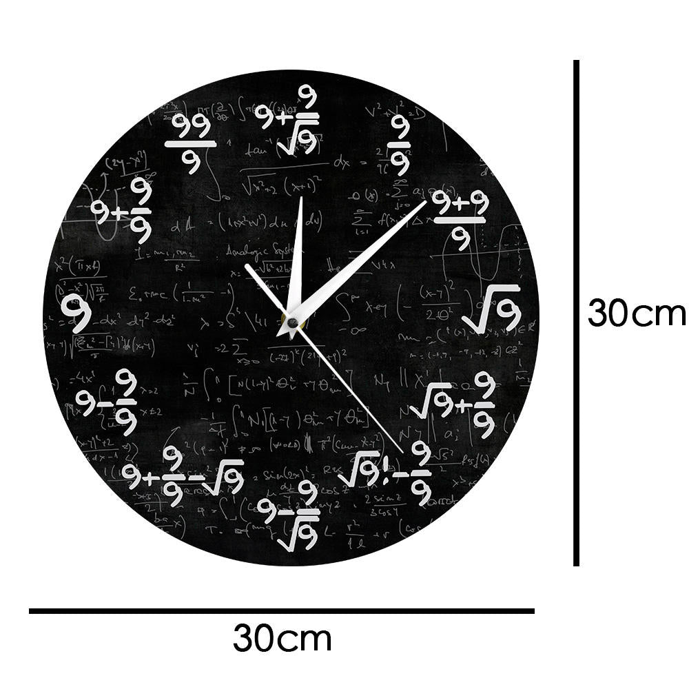 Math Equations Wall Clock for Learning & Décor by HitMyNeed
