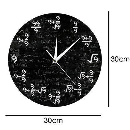 Math Equations Wall Clock for Learning & Décor by HitMyNeed
