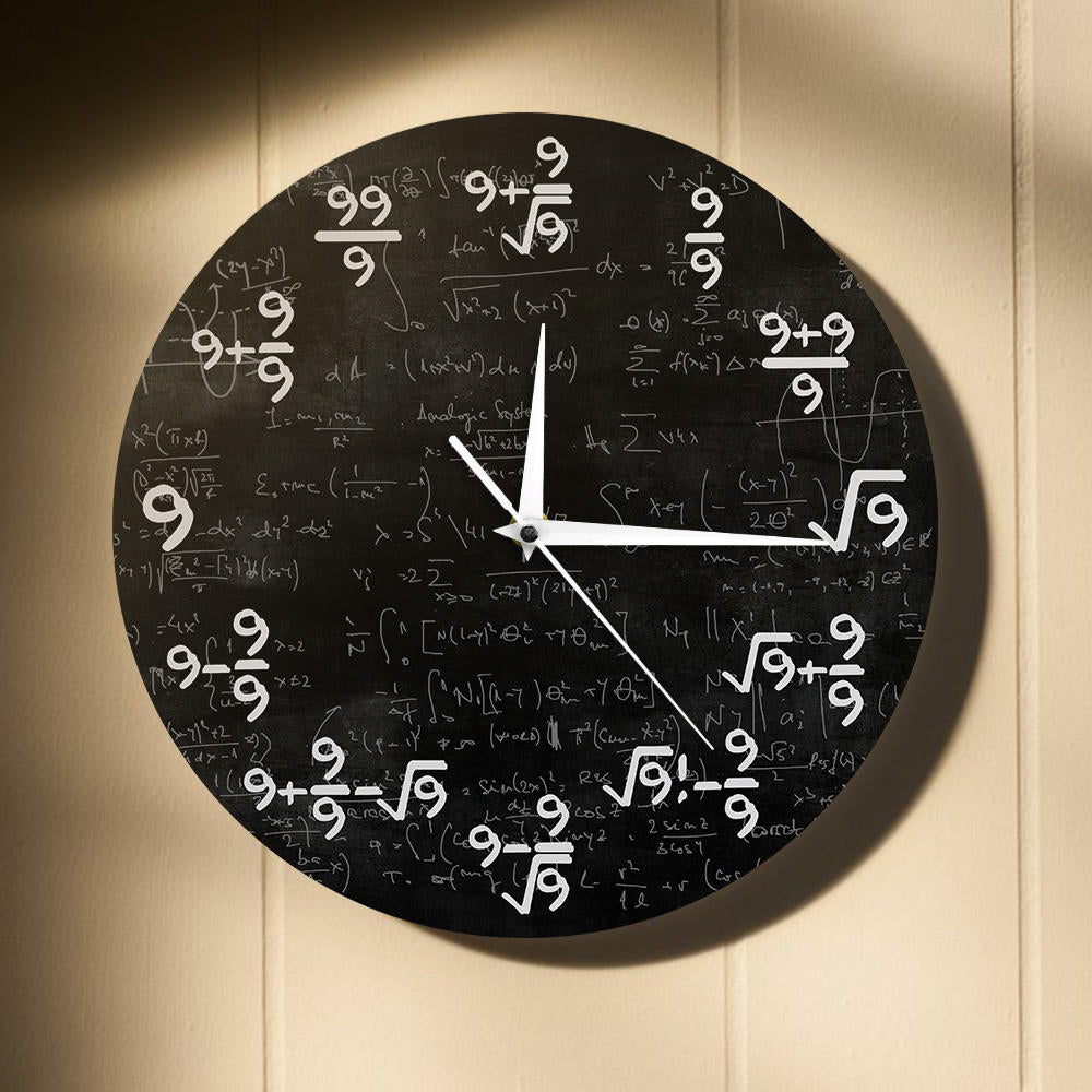 Math Equations Wall Clock for Learning & Décor by HitMyNeed