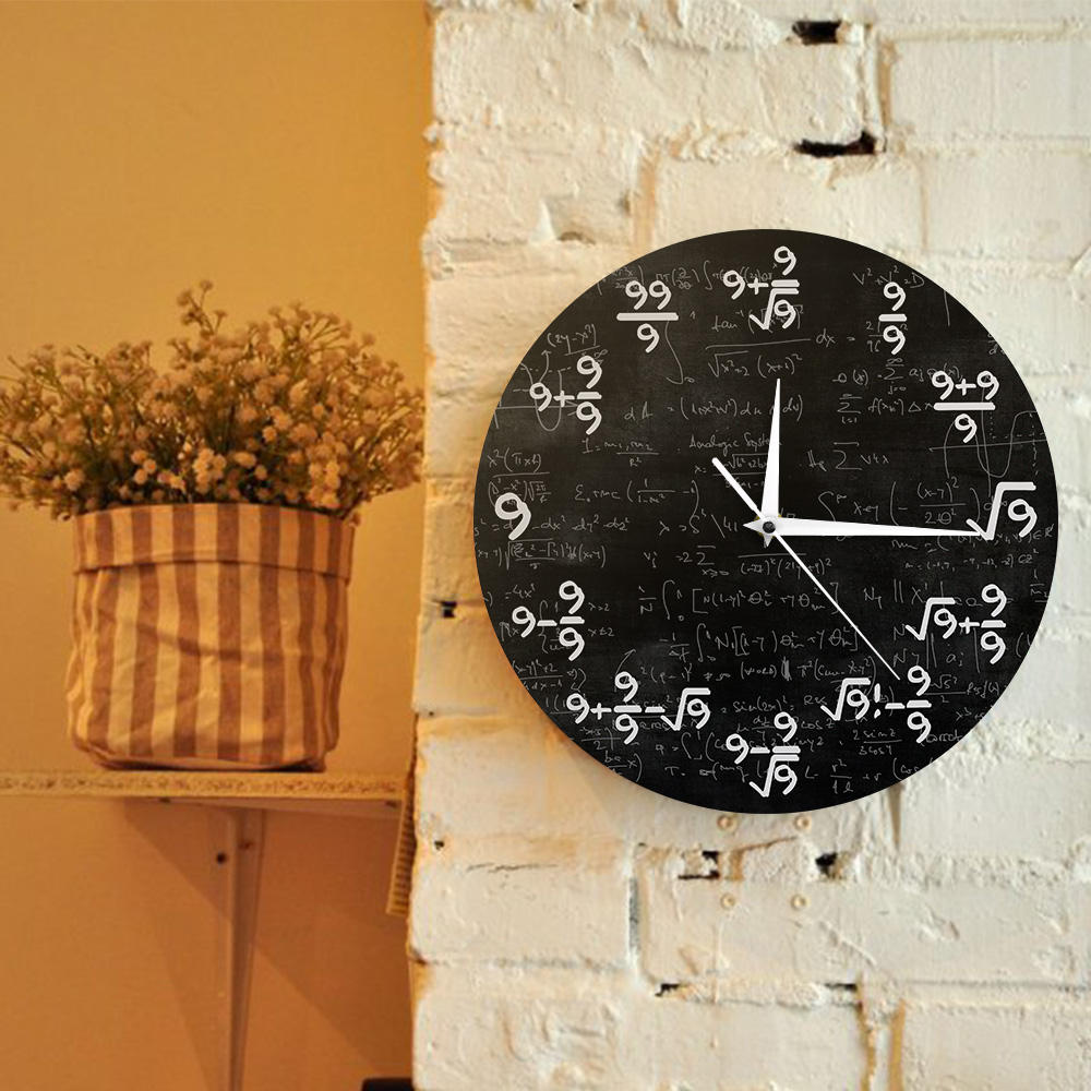 Math Equations Wall Clock for Learning & Décor by HitMyNeed