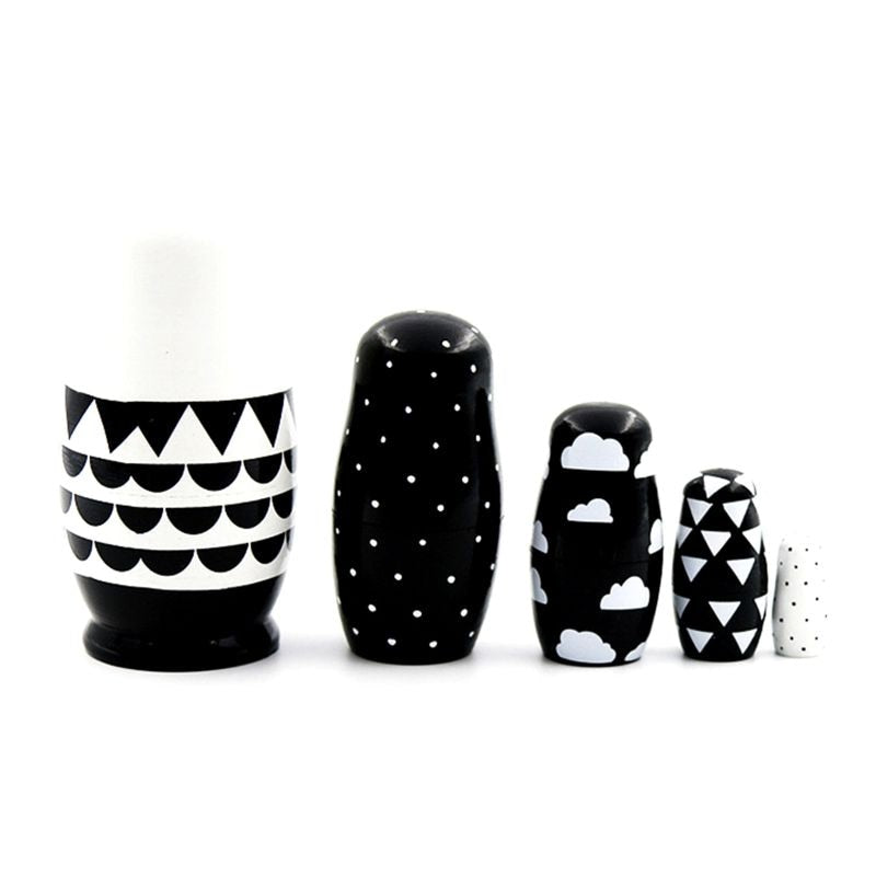 Matryoshka Wooden Nesting Dolls Set, 5 Pieces by HitMyNeed