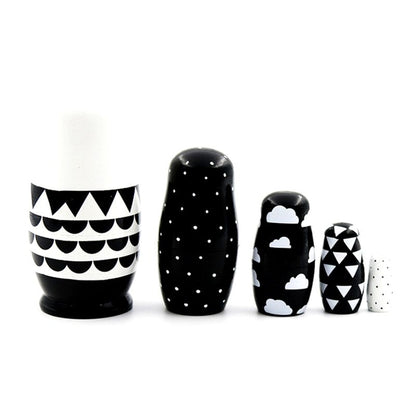 Matryoshka Wooden Nesting Dolls Set, 5 Pieces by HitMyNeed