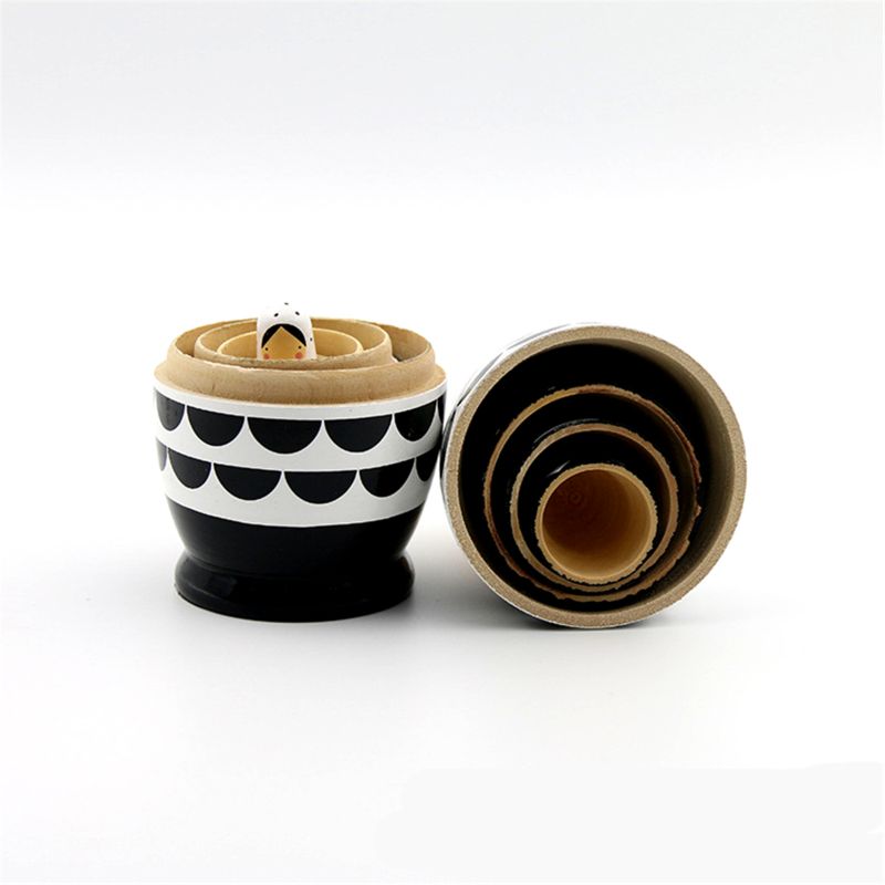 Matryoshka Wooden Nesting Dolls Set, 5 Pieces by HitMyNeed