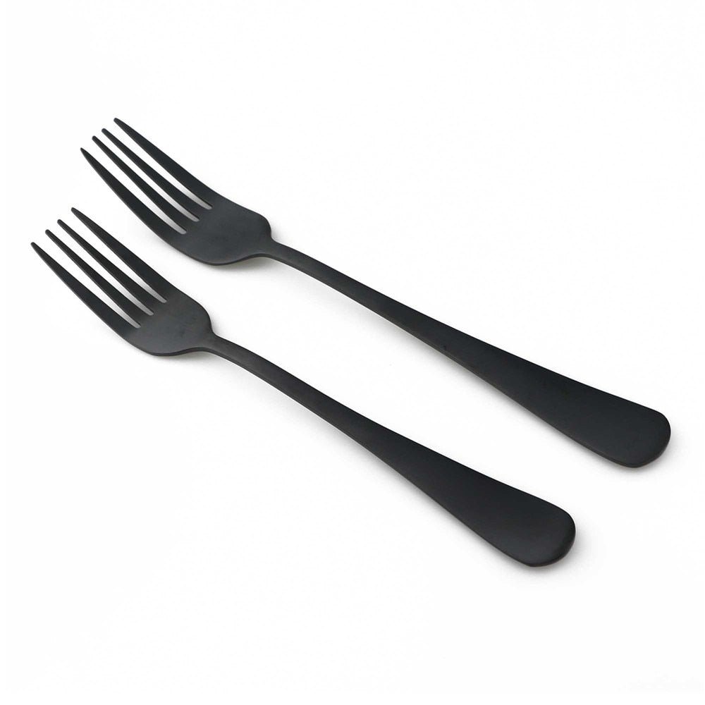 Matte Black Stainless Steel Cutlery Set, 6 Piece by HitMyNeed