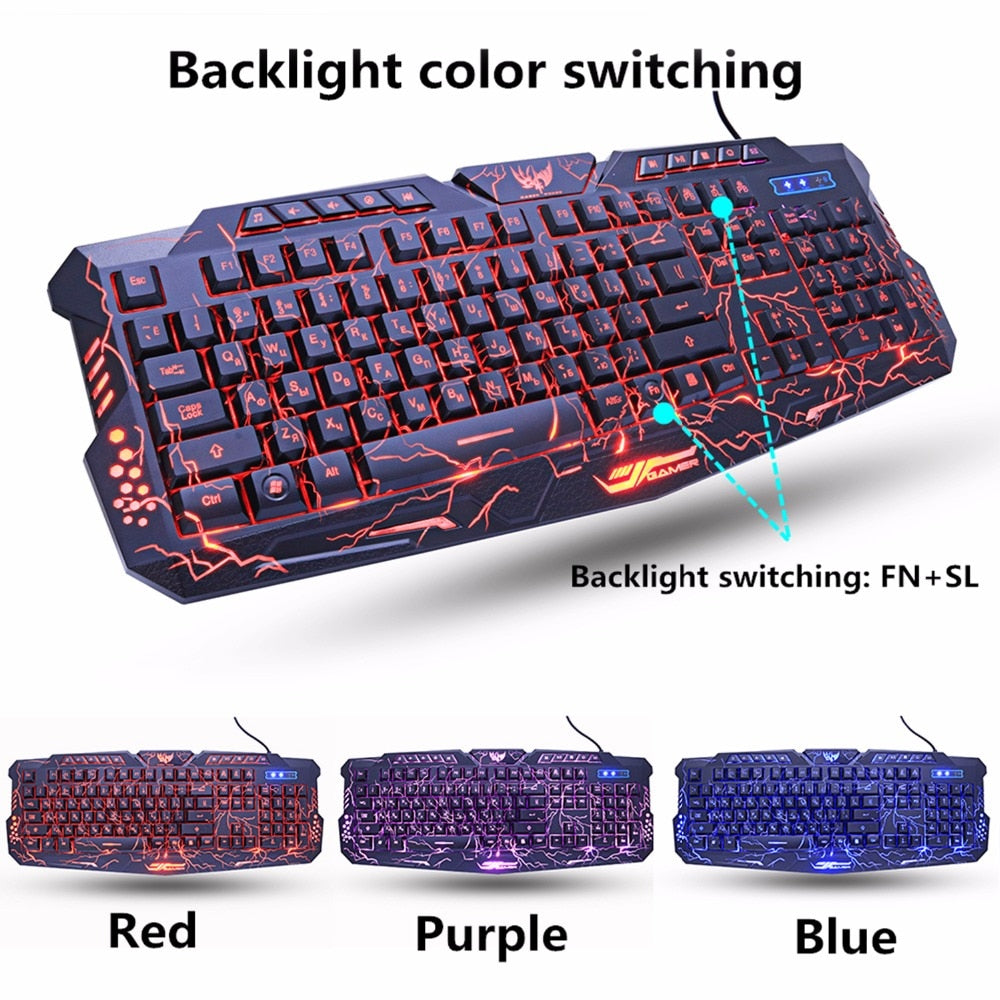 Mechanical Gaming Keyboard and Mouse Combo by HitMyNeed
