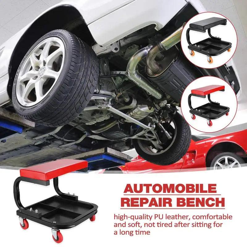 Mechanical Tool Trolley Stool with Wheels 113kg Load by HitMyNeed