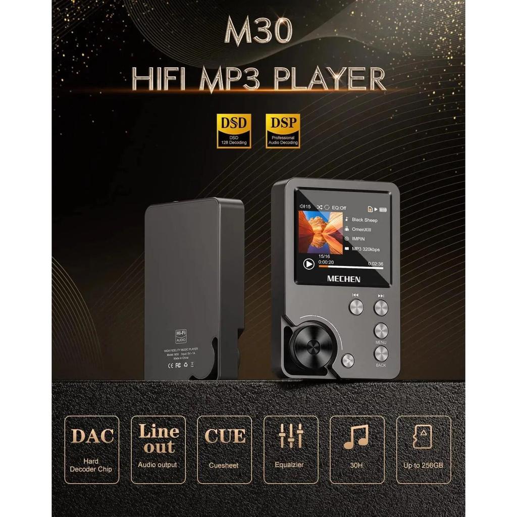 MECHEN M30 HiFi Lossless MP3 Player with 64GB Card by HitMyNeed
