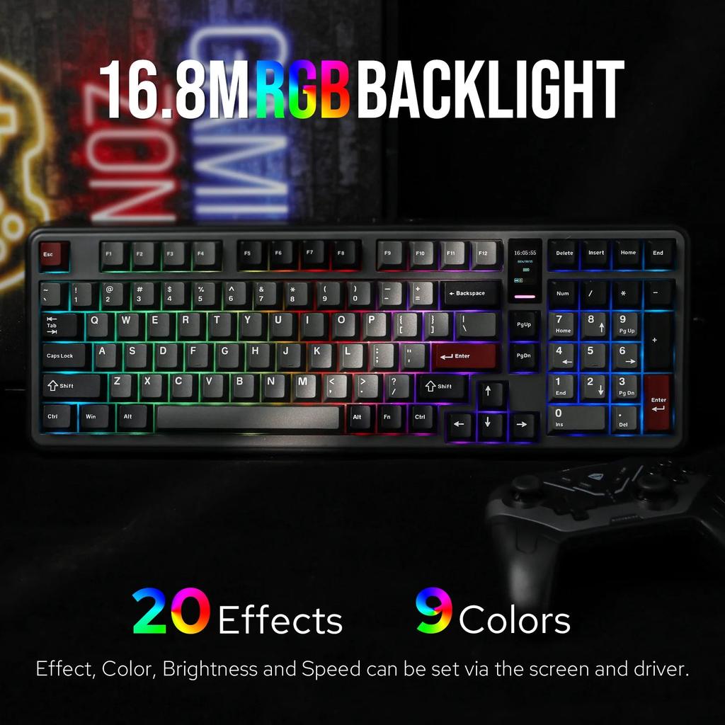 MechLands Vibe99 1800 Layout Tri-Mode Mechanical Keyboard by HitMyNeed