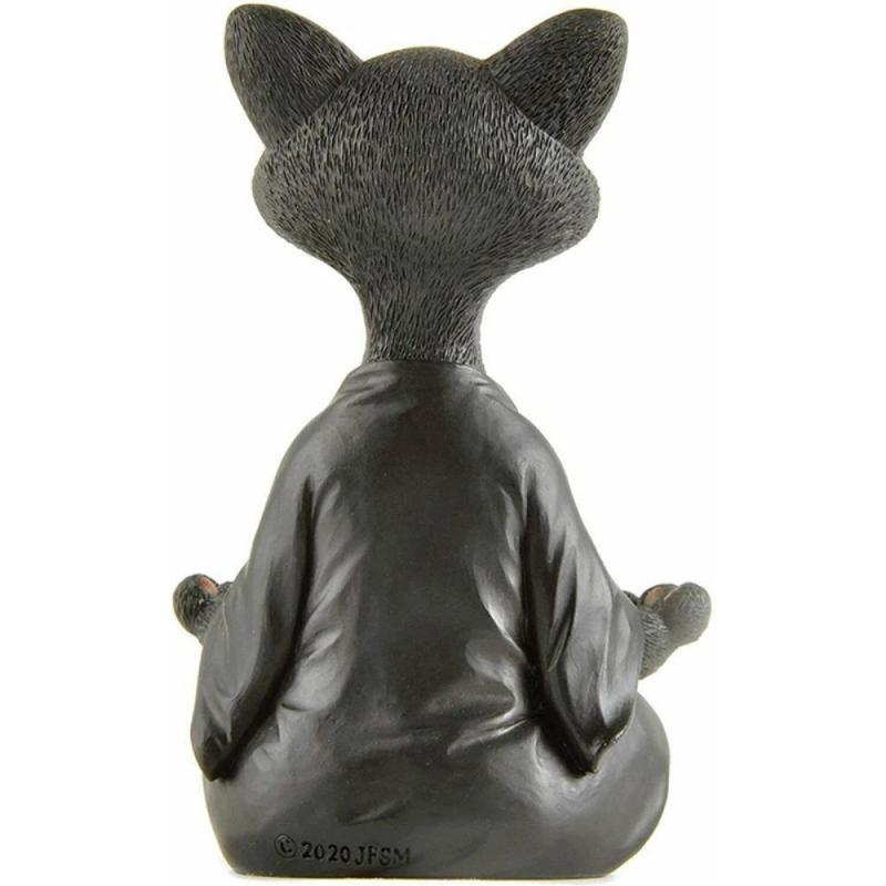 Meditating Cat Buddha Resin Figurine 12.5cm by HitMyNeed