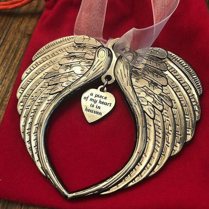 Memorial Angel Wings Christmas Tree Ornament by HitMyNeed