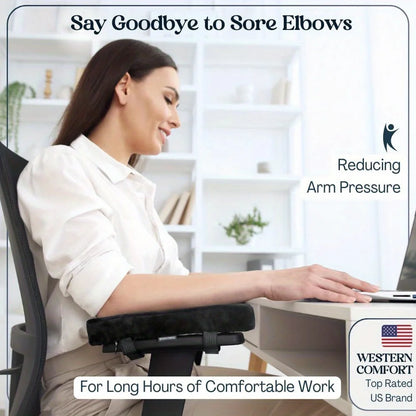 Memory Foam Armrest Pads for Office & Desk Chairs by HitMyNeed