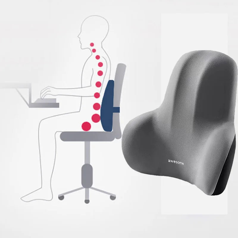 Memory Foam Car & Office Lumbar Support Cushion by HitMyNeed