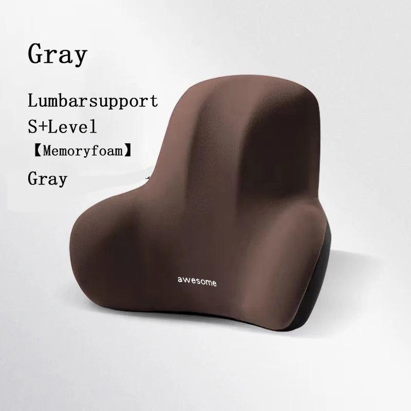 Memory Foam Car & Office Lumbar Support Cushion coffee by HitMyNeed