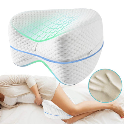 Memory Foam Contour Knee Pillow for Side Sleepers by HitMyNeed