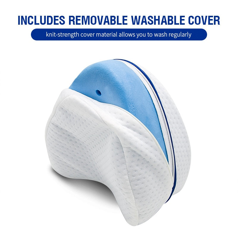 Memory Foam Contour Knee Pillow for Side Sleepers by HitMyNeed