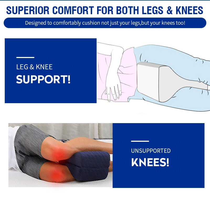 Memory Foam Contour Knee Pillow for Side Sleepers by HitMyNeed