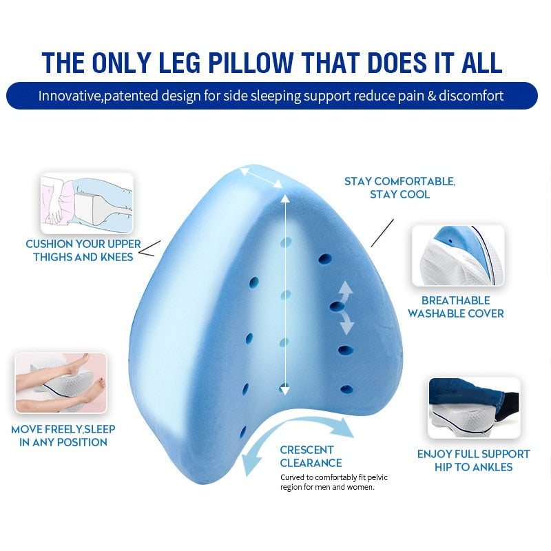 Memory Foam Contour Knee Pillow for Side Sleepers by HitMyNeed