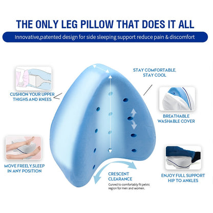 Memory Foam Contour Knee Pillow for Side Sleepers by HitMyNeed
