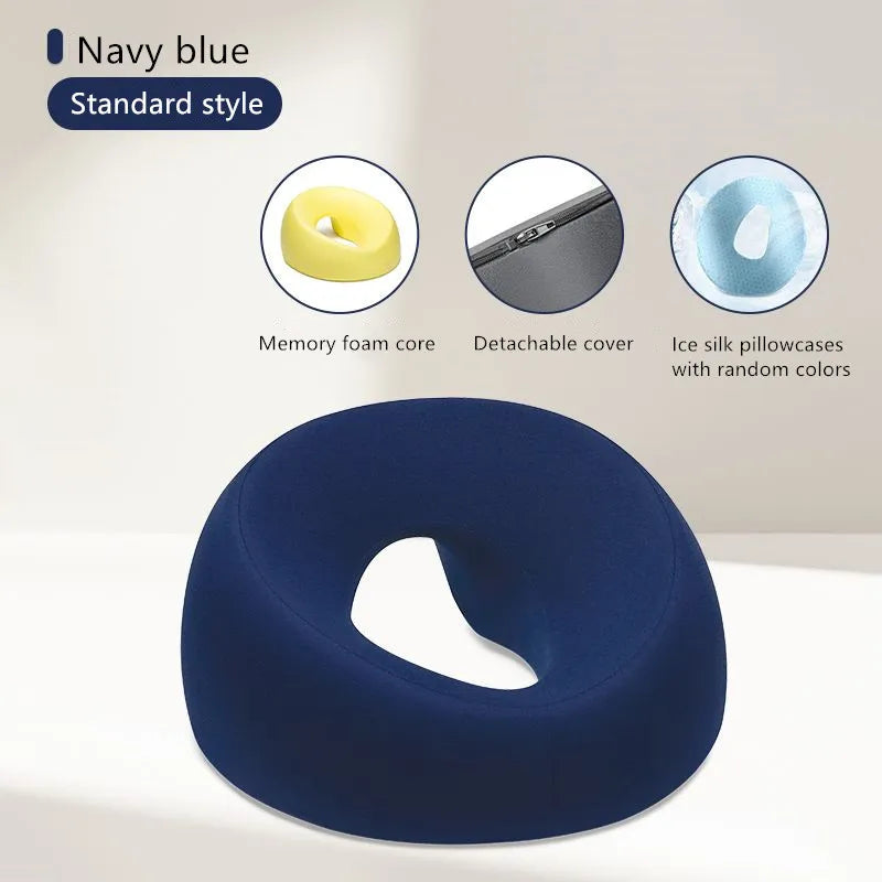 Memory Foam Face Down Massage Pillow navy-blue by HitMyNeed