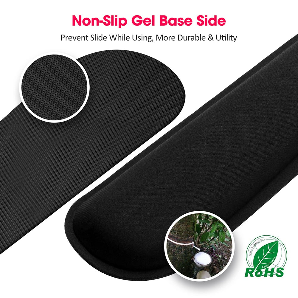 Memory Foam Keyboard and Mouse Wrist Rest Set by HitMyNeed