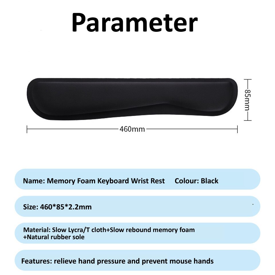 Memory Foam Keyboard Wrist Rest Pad by HitMyNeed