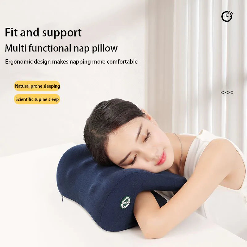 Memory Foam Neck Support Nap Pillow for Desk & Travel by HitMyNeed