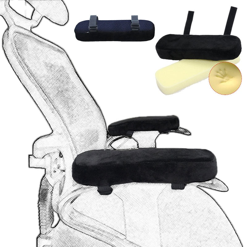 Memory Foam Office Chair Armrest Cushions (2 Pack) by HitMyNeed