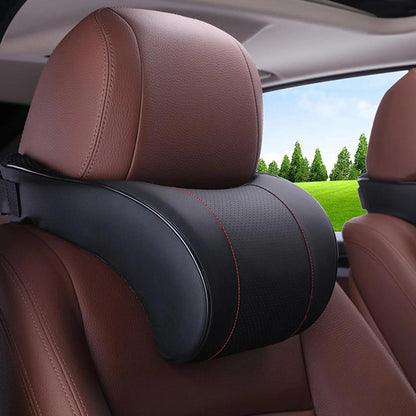 Memory Foam PU Leather Car Neck Pillow Headrest by HitMyNeed