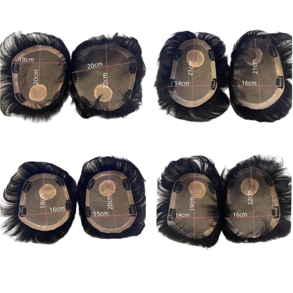Men's 100% Human Hair Toupee for Baldness & White Hair by HitMyNeed