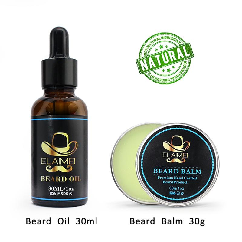 Men's 6-Piece Beard Grooming Kit with Oil & Balm by HitMyNeed