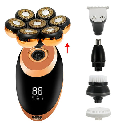Men's 7D Electric Bald Head Shaver & Beard Trimmer by HitMyNeed